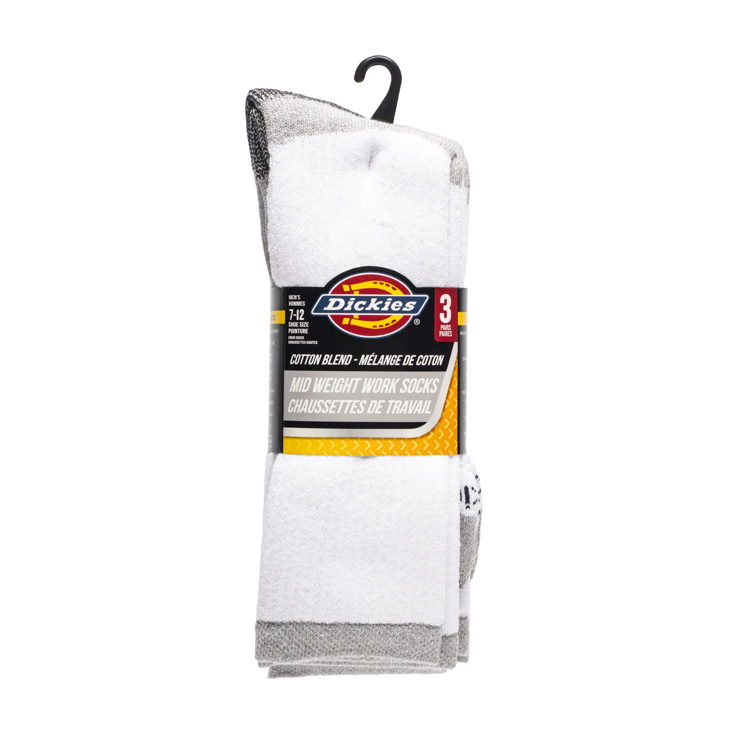 Dickies Mid-Weight Work Socks (3-PK) - S3374WHT - Image 2