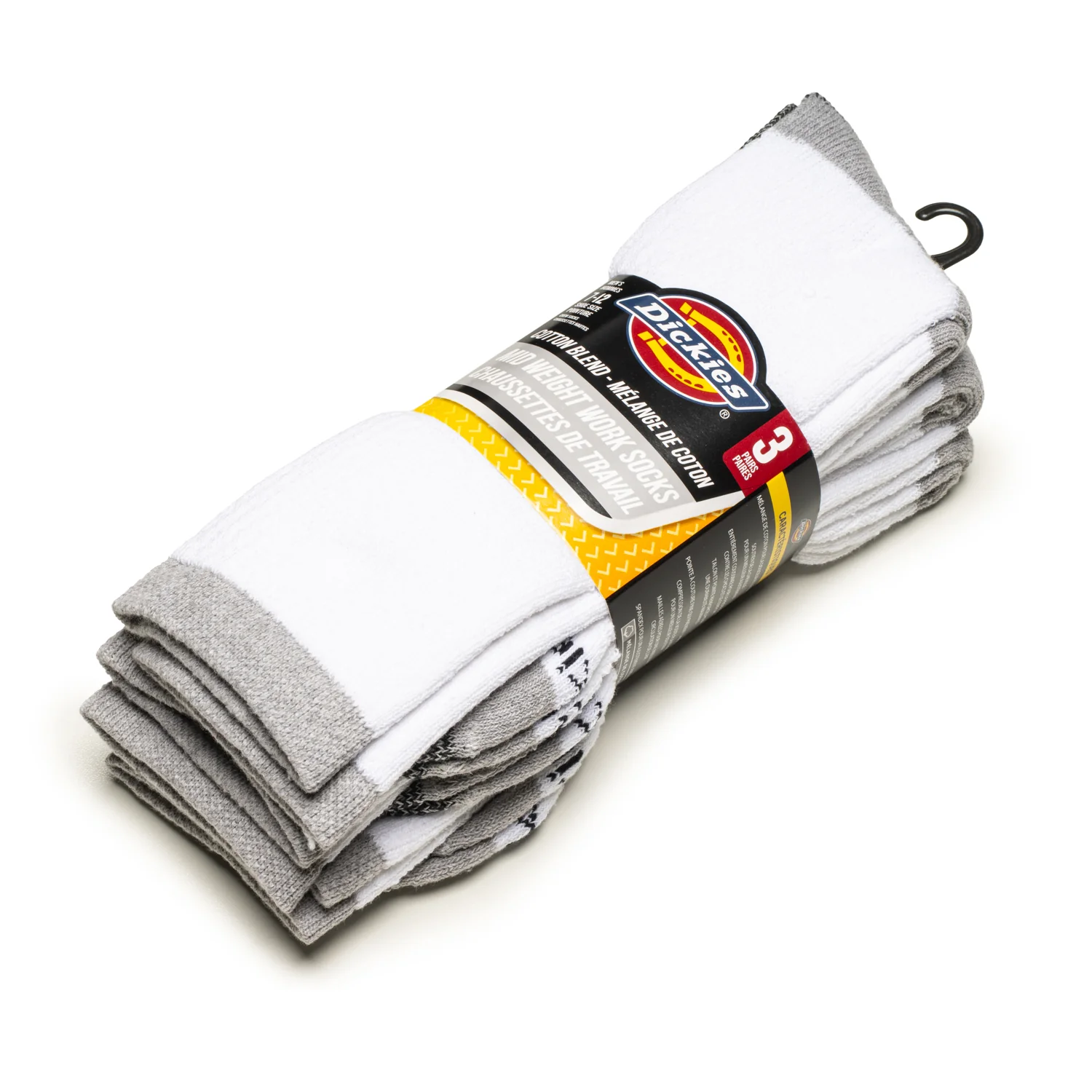 Dickies Mid-Weight Work Socks (3-PK) - S3374WHT - Image 3