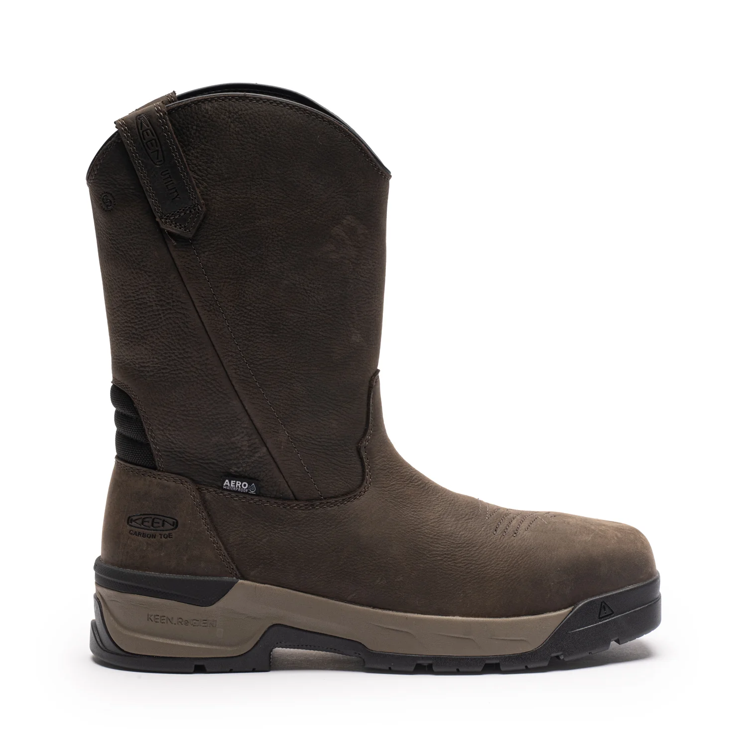 Flatland Pull On Men's Waterpoof 8" Composite Toe Work Boots 1031456 - Image 2