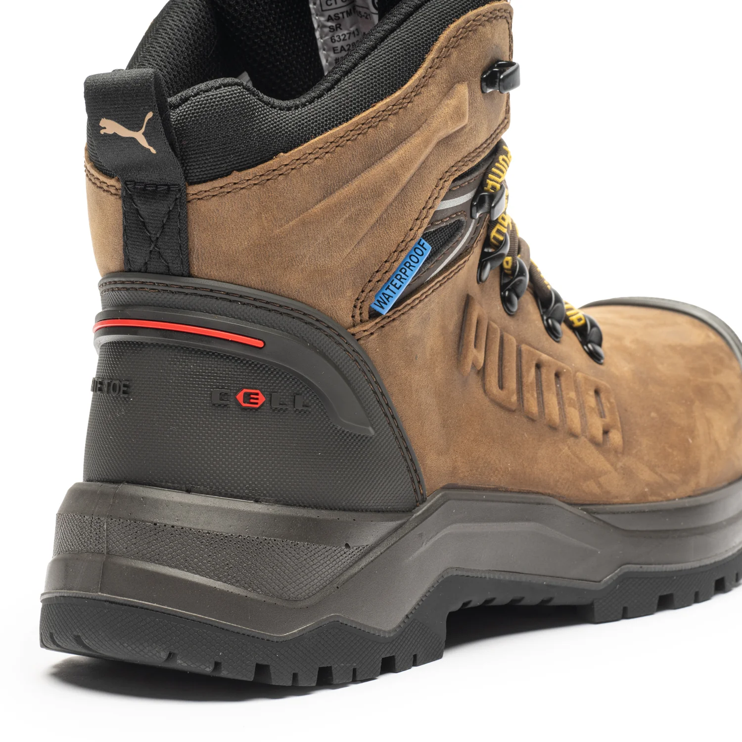 Puma Iron Brown Men's 6" Waterproof Composite Toe Work Boots 632713 - Image 3