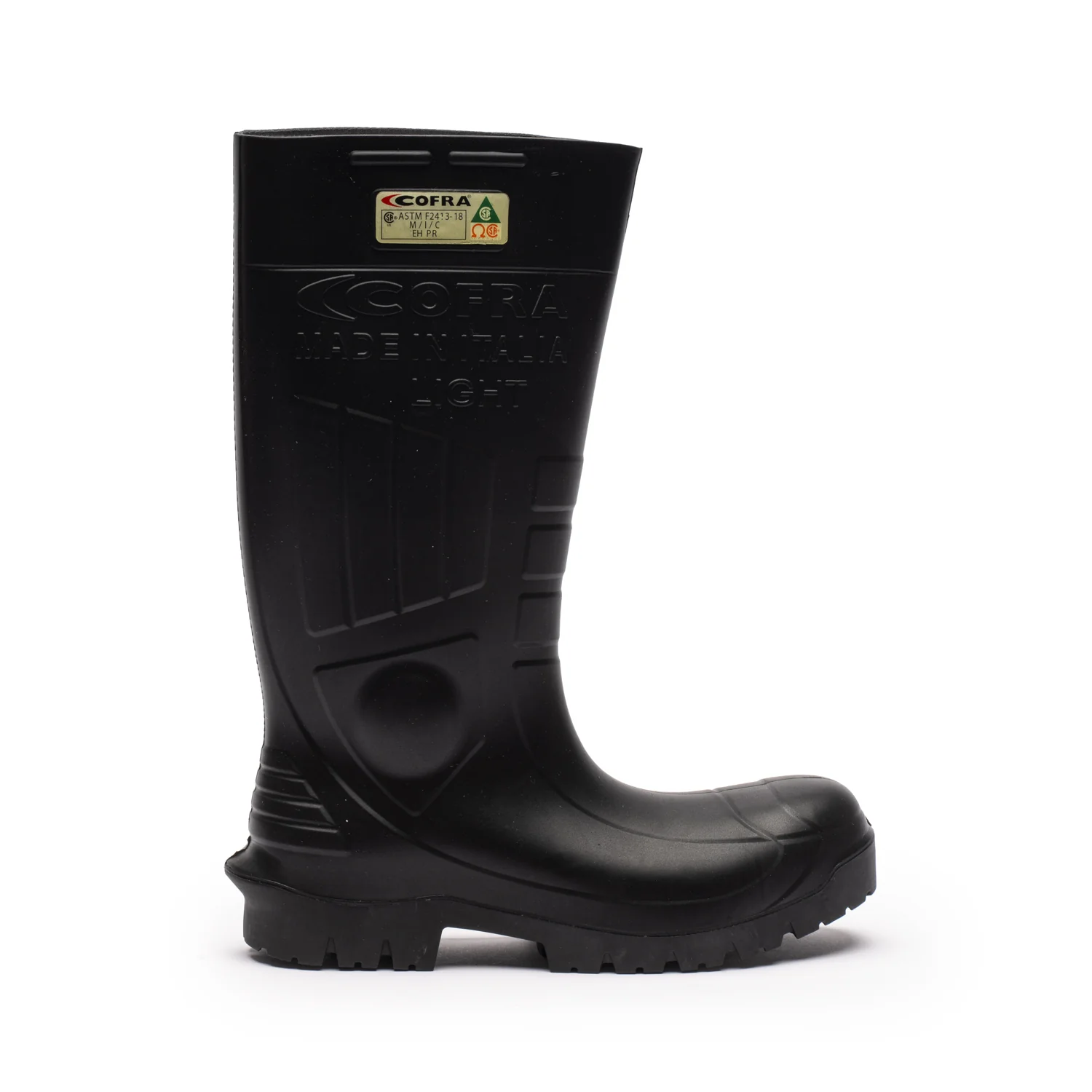 LIGHT Unisex 15" Composite Toe Rubber Work Boots C00090BLK - Image 2